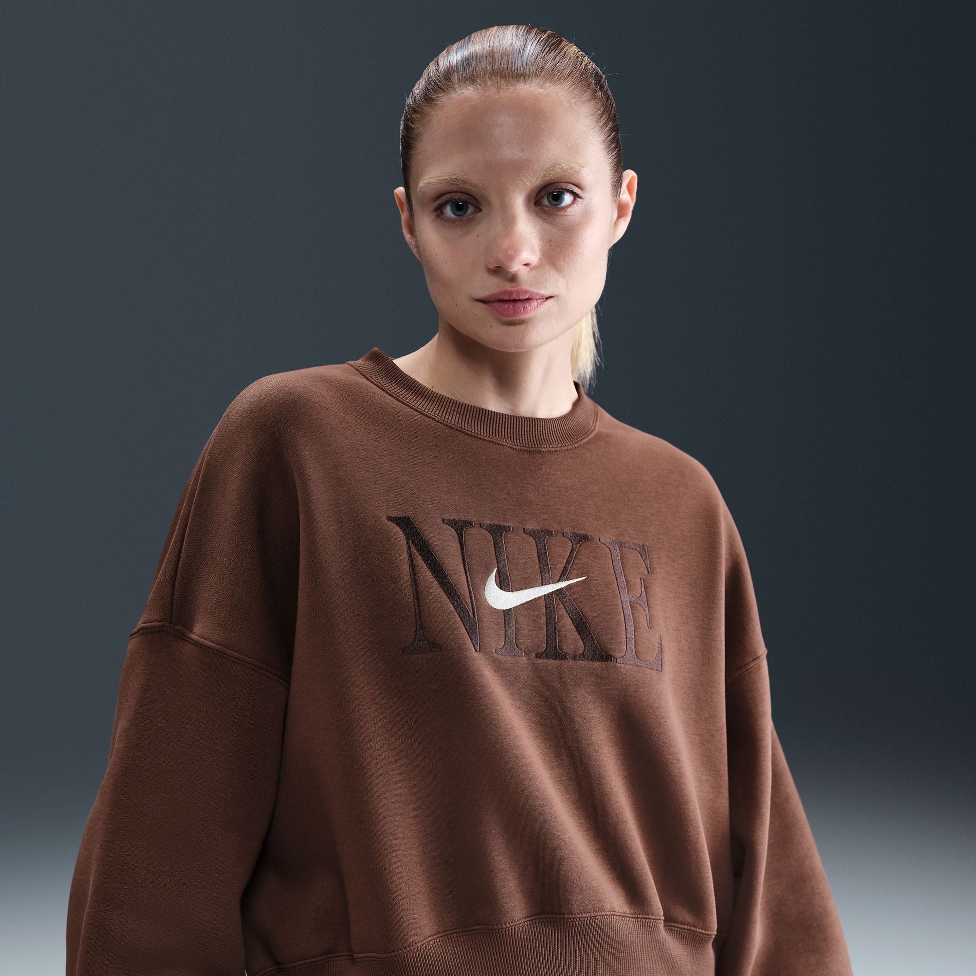 Nike Womens Sportswear Phoenix Fleece - Fauna Brown/Pale Ivory Denim Exchange