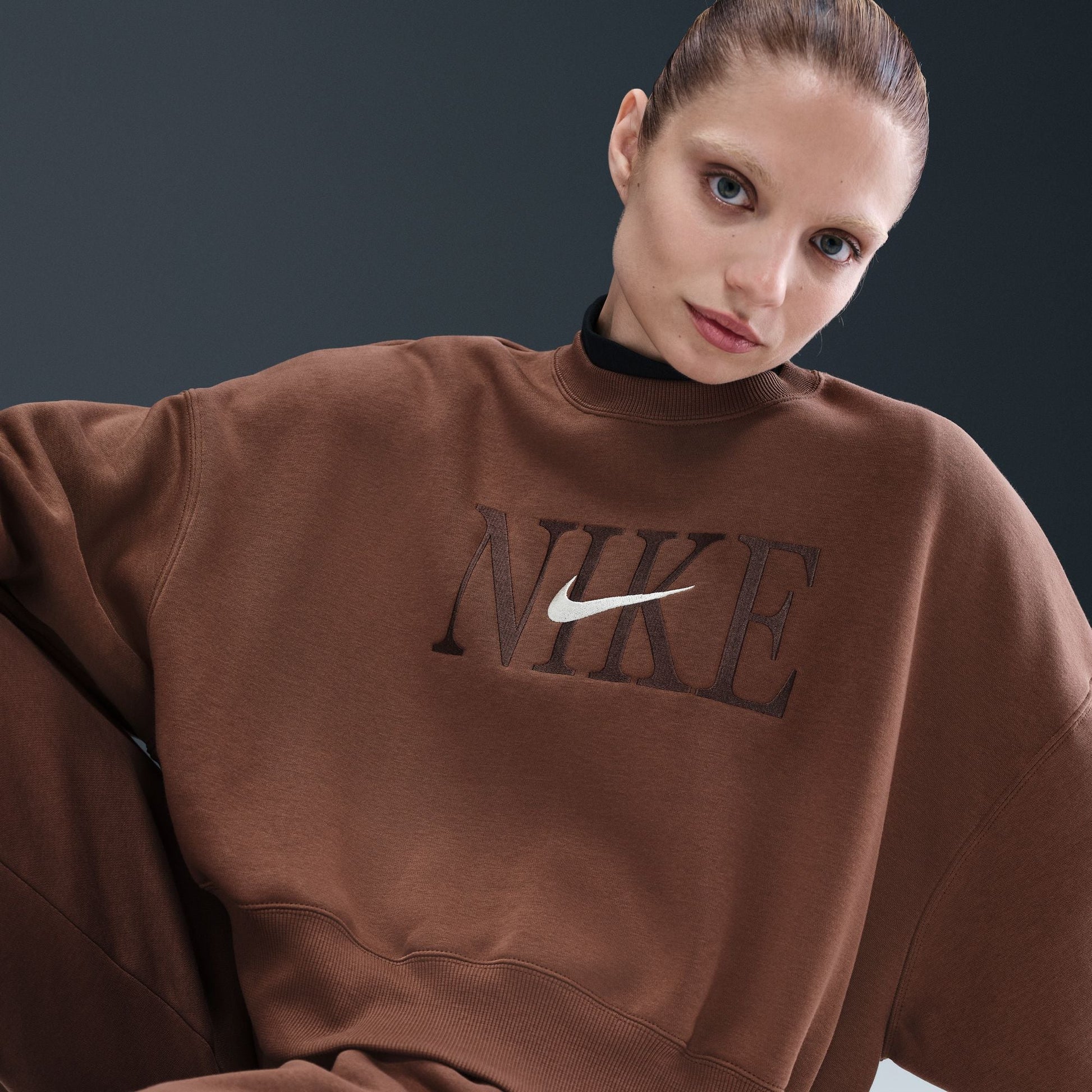 Nike Womens Sportswear Phoenix Fleece - Fauna Brown/Pale Ivory Denim Exchange