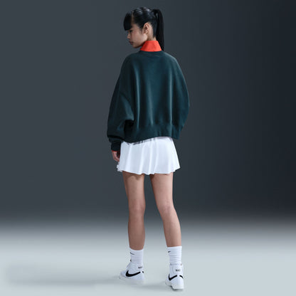Nike Womens Phoenix Fleece Cropped Crewneck - Armory Navy Denim Exchange
