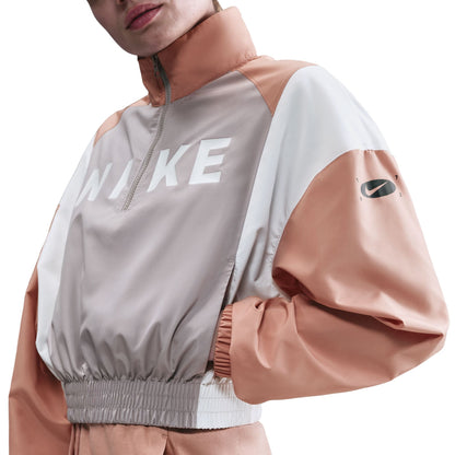 Nike Womens Sportswear Lightweight Zip Jacket - Rose Gold Denim Exchange