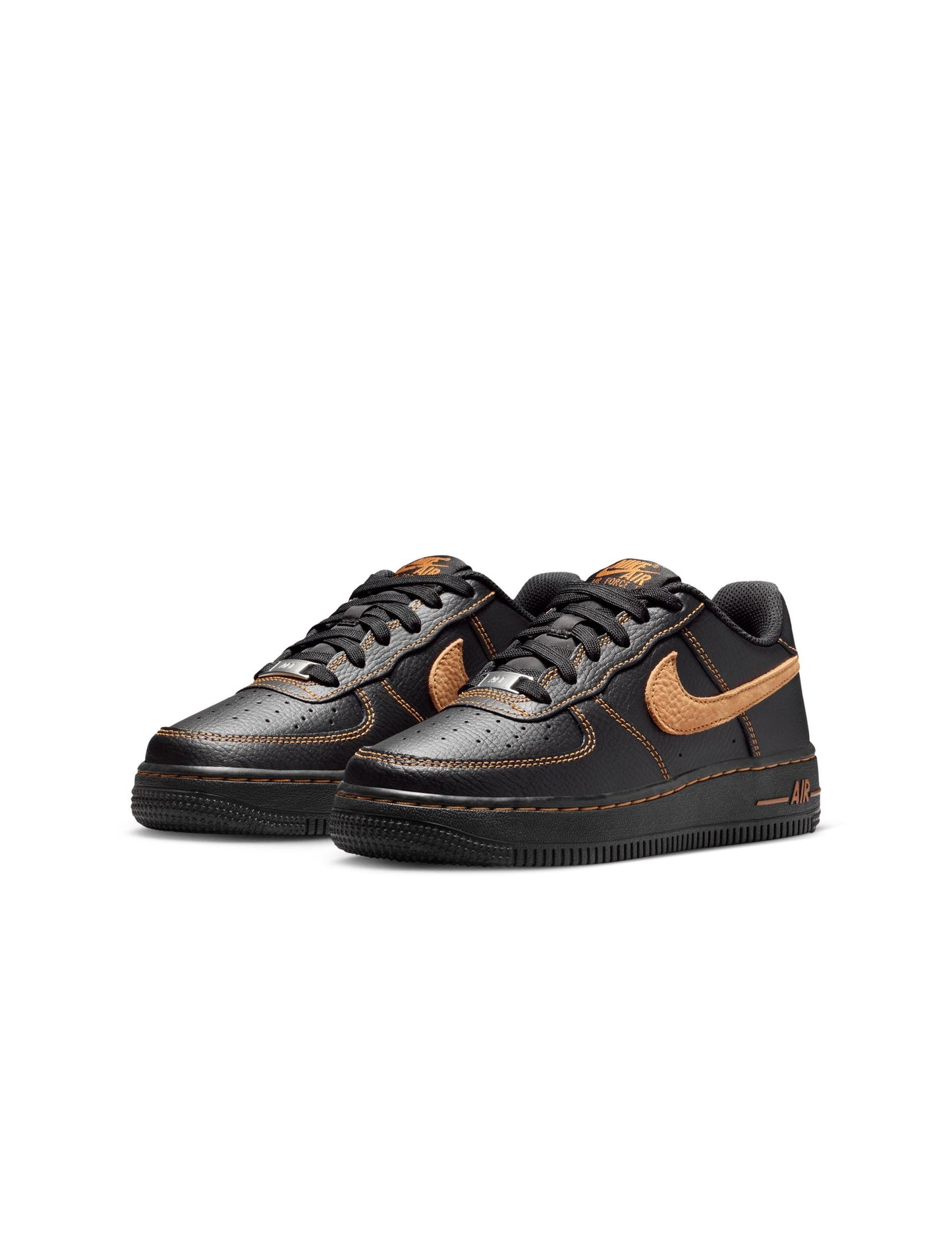 Nike Big Kids Air Force 1 Lv8 - Black/Desert Ochre Denim Exchange