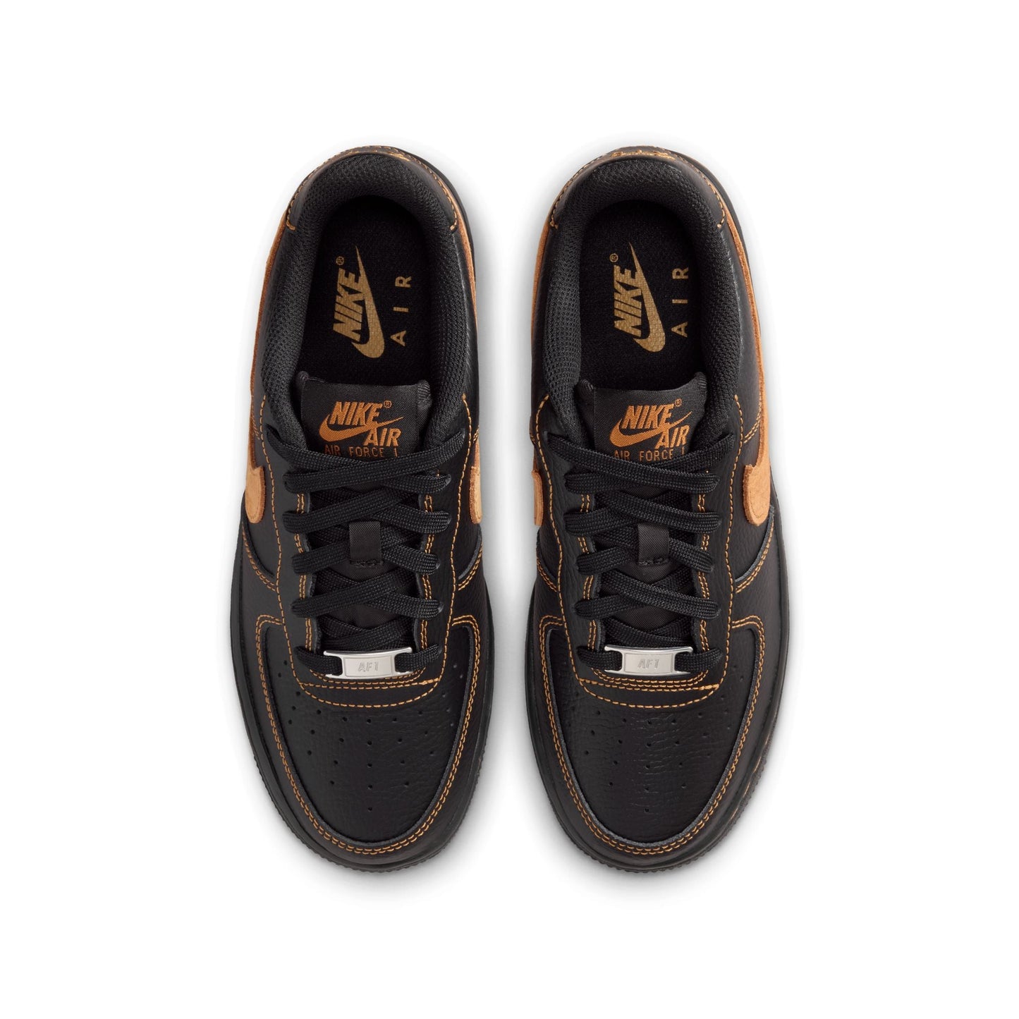 Nike Big Kids Air Force 1 Lv8 - Black/Desert Ochre Denim Exchange