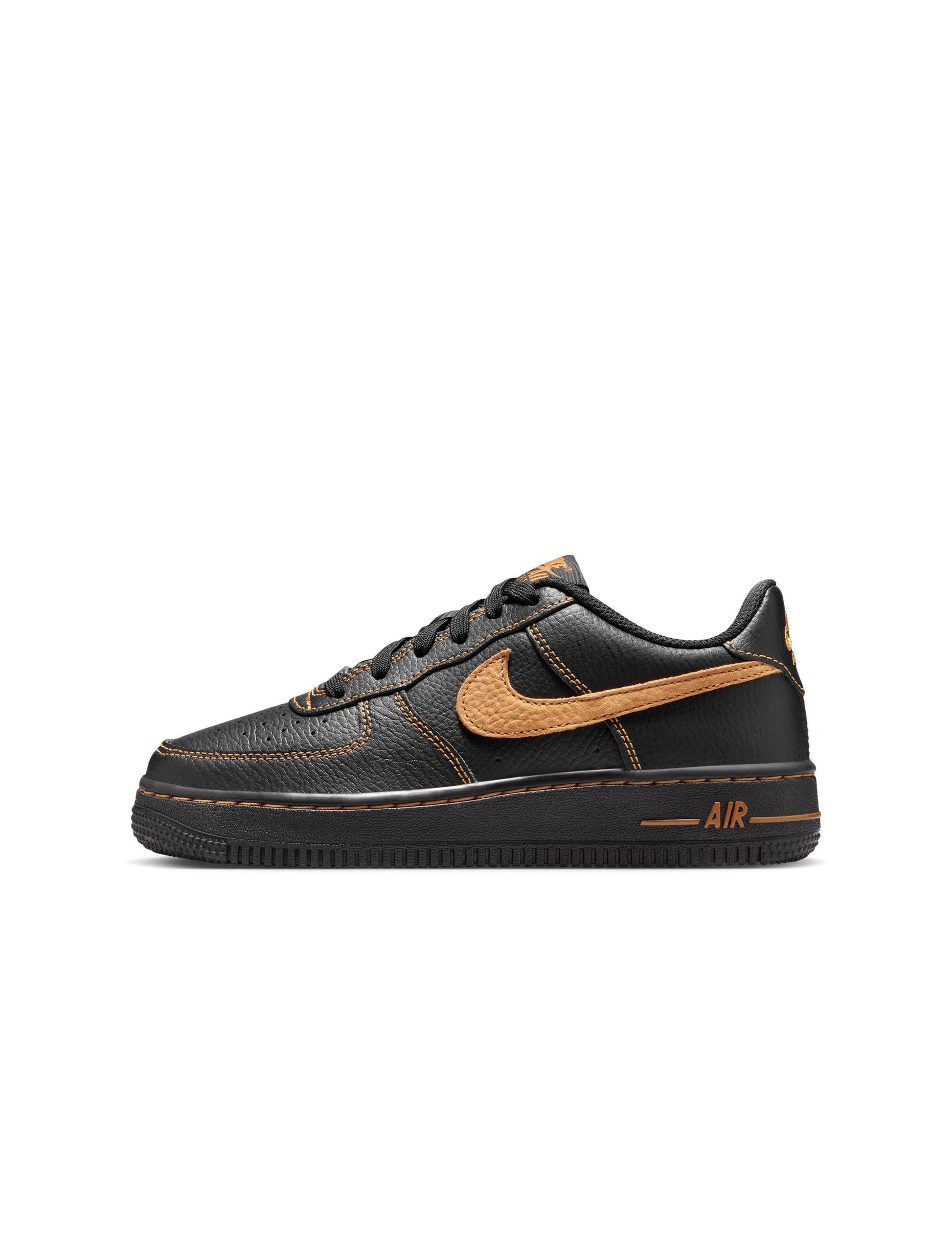 Nike Big Kids Air Force 1 Lv8 - Black/Desert Ochre Denim Exchange