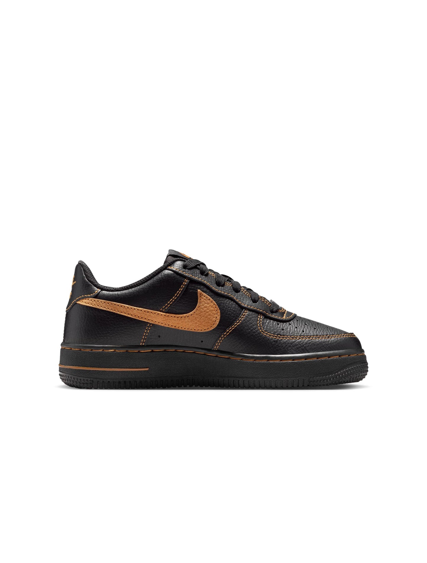 Nike Big Kids Air Force 1 Lv8 - Black/Desert Ochre Denim Exchange