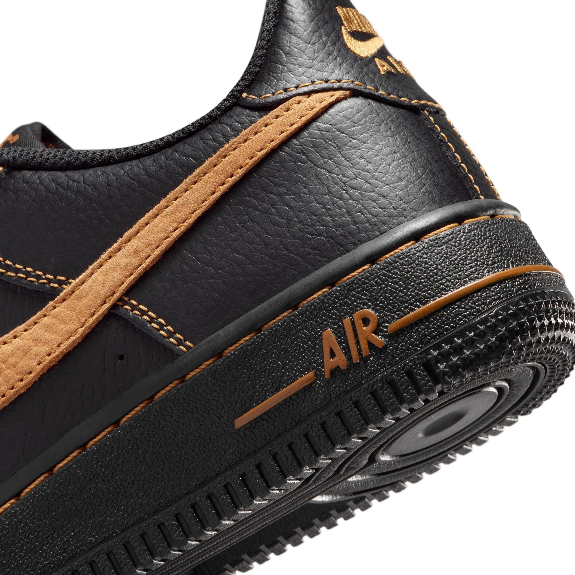 Nike Big Kids Air Force 1 Lv8 - Black/Desert Ochre Denim Exchange