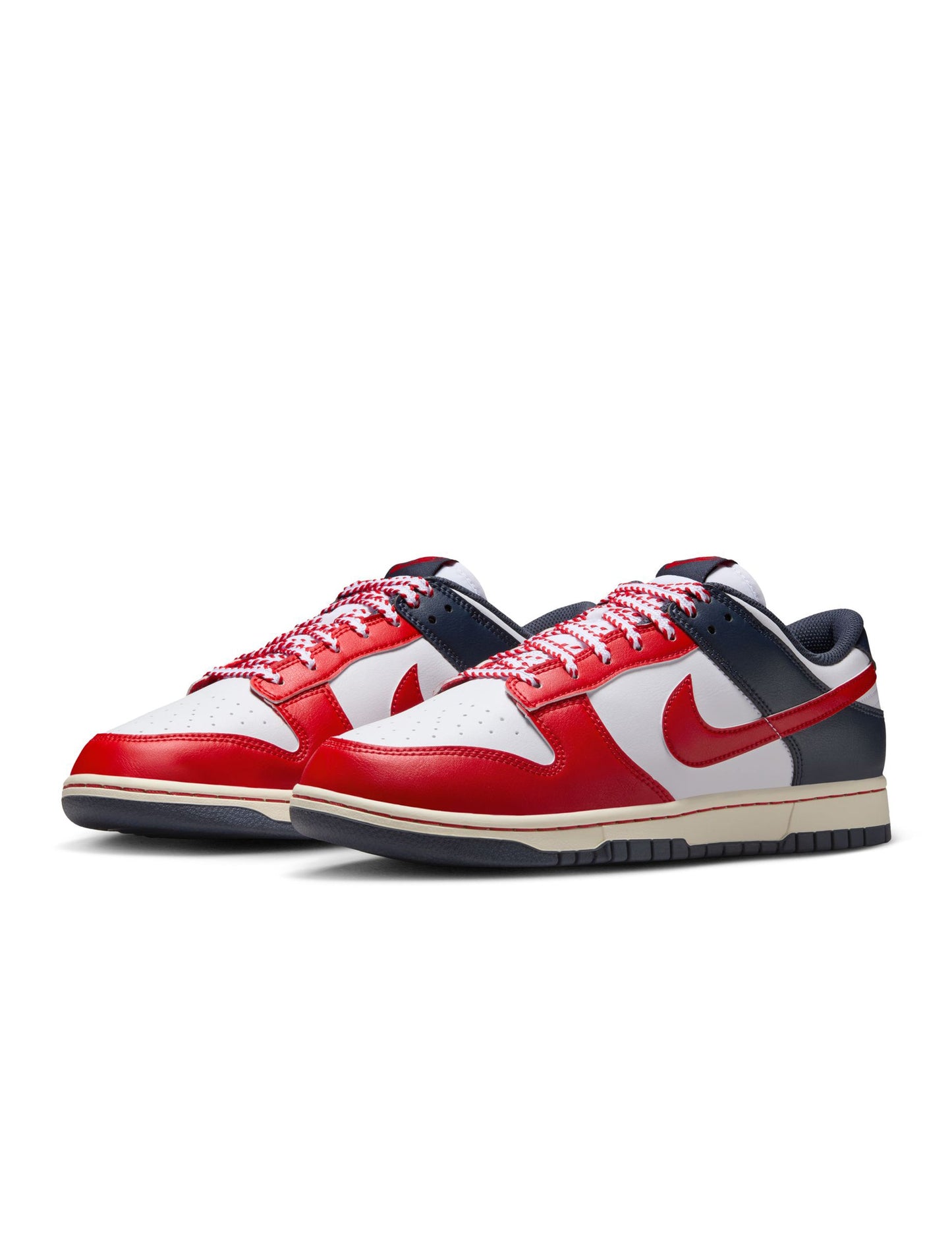 Nike Mens Dunk Low Retro  - White/University Red Denim Exchange