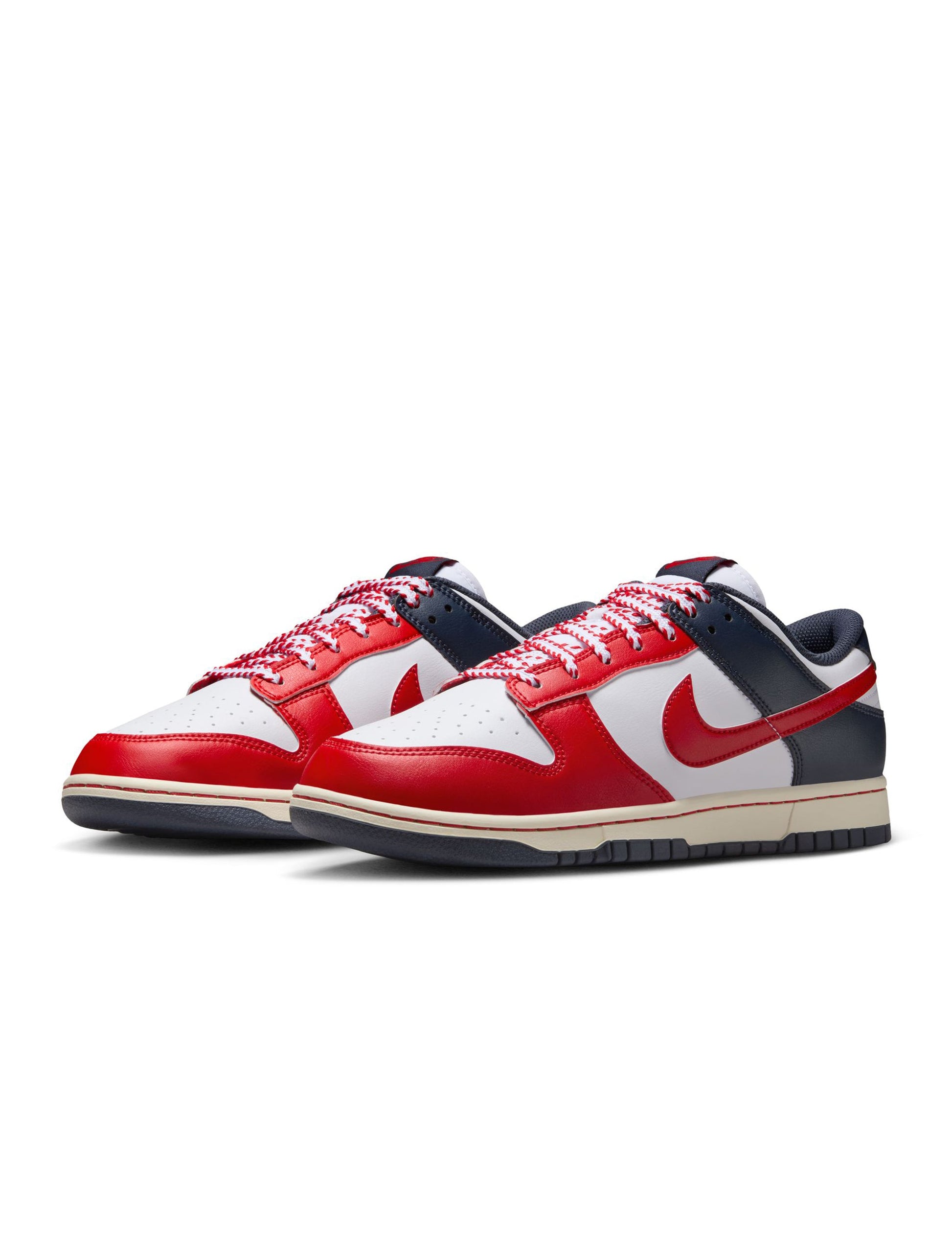 Nike Mens Dunk Low Retro  - White/University Red Denim Exchange