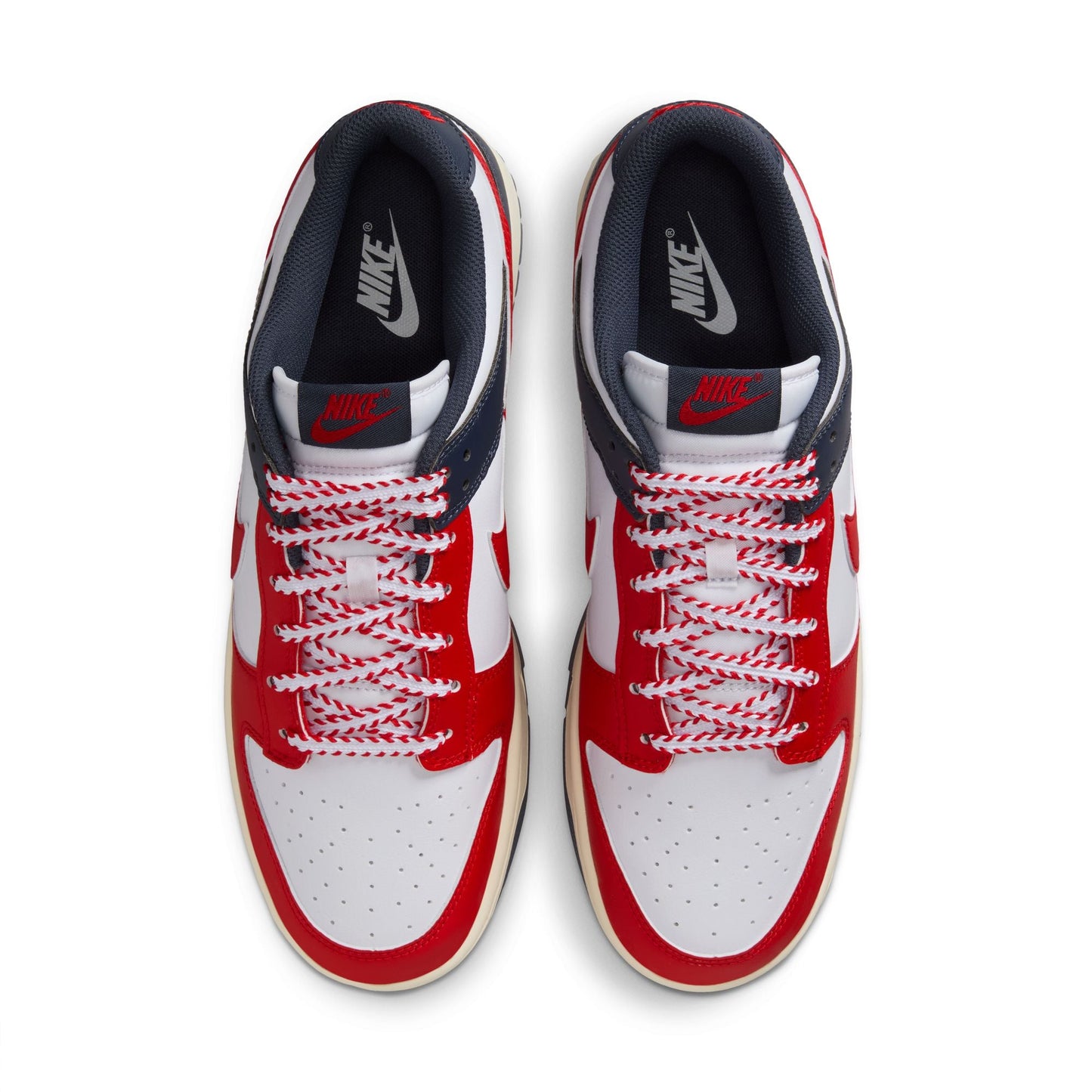 Nike Mens Dunk Low Retro  - White/University Red Denim Exchange