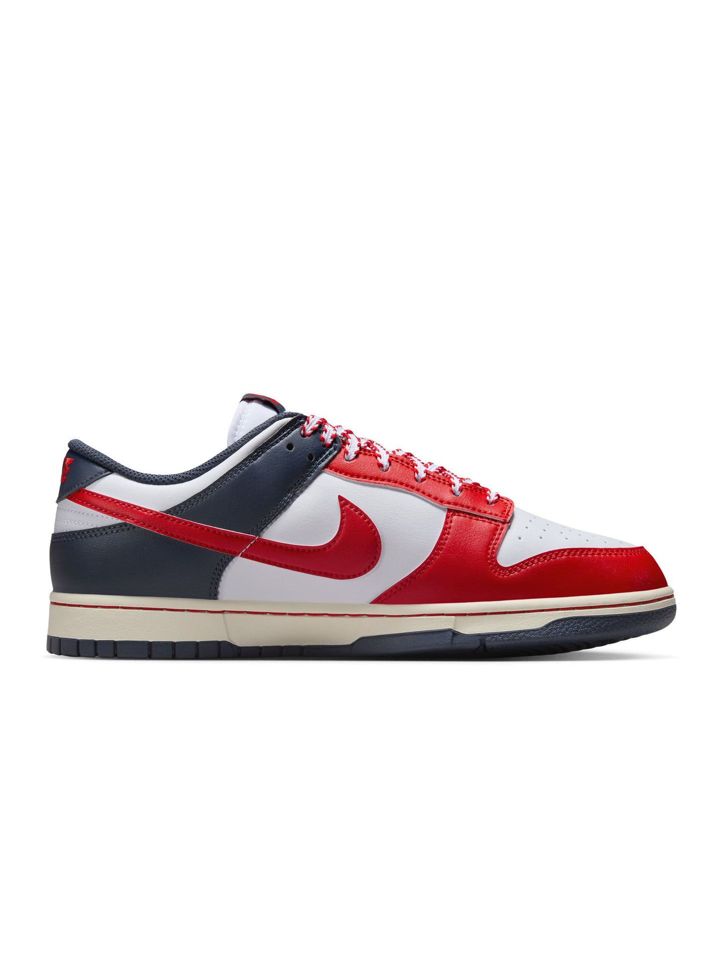 Nike Mens Dunk Low Retro  - White/University Red Denim Exchange