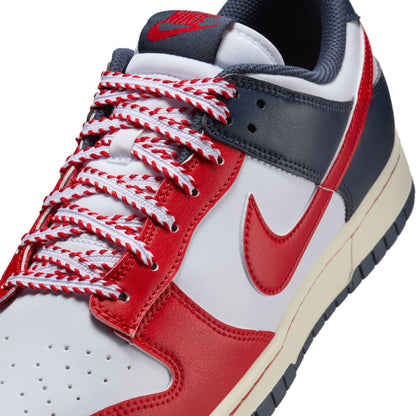 Nike Mens Dunk Low Retro  - White/University Red Denim Exchange