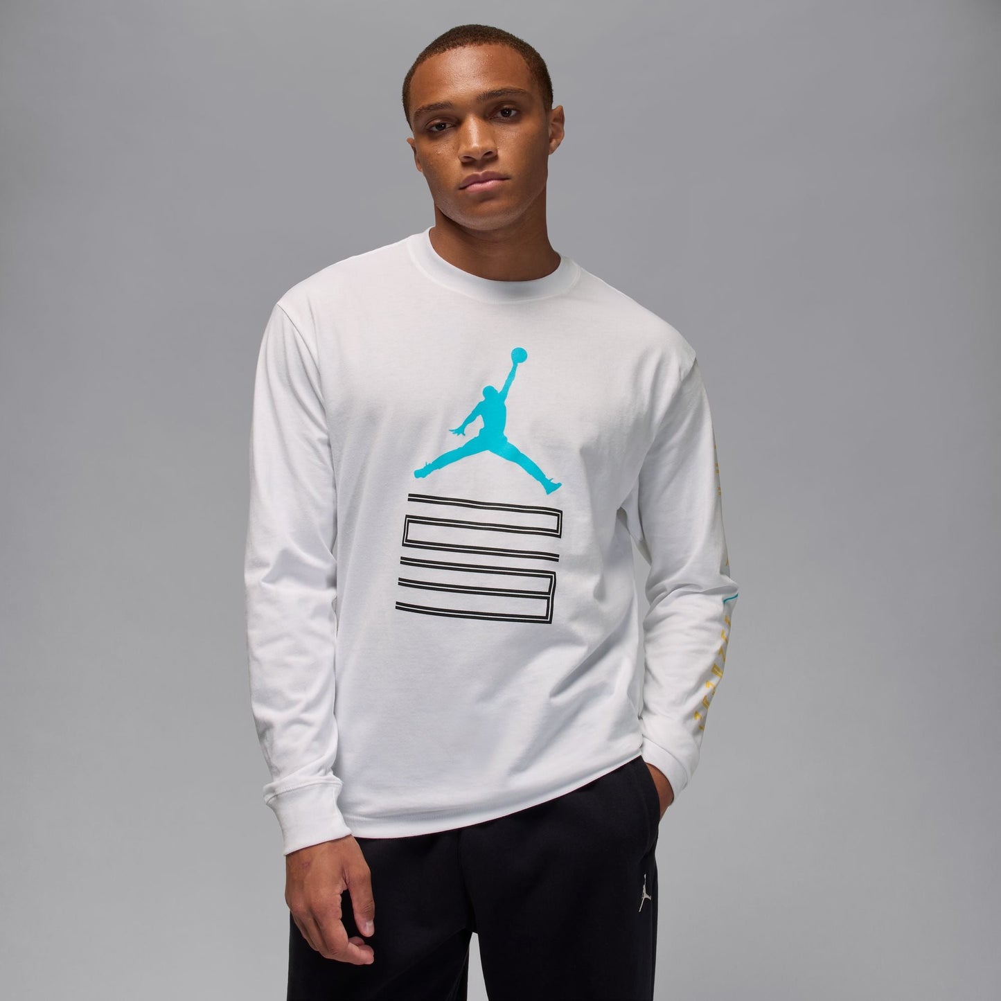 Air Jordan Mens Gamma Long Sleeve - White Denim Exchange