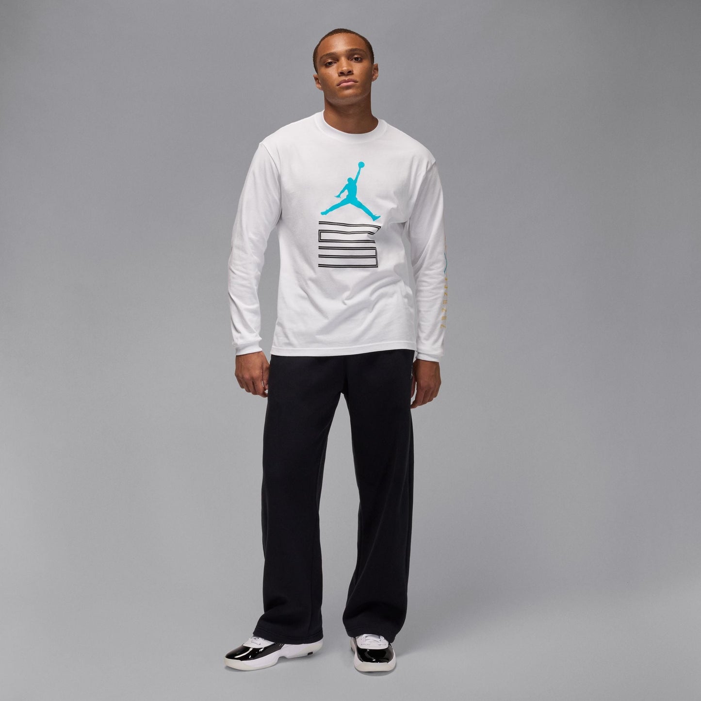Air Jordan Mens Gamma Long Sleeve - White Denim Exchange