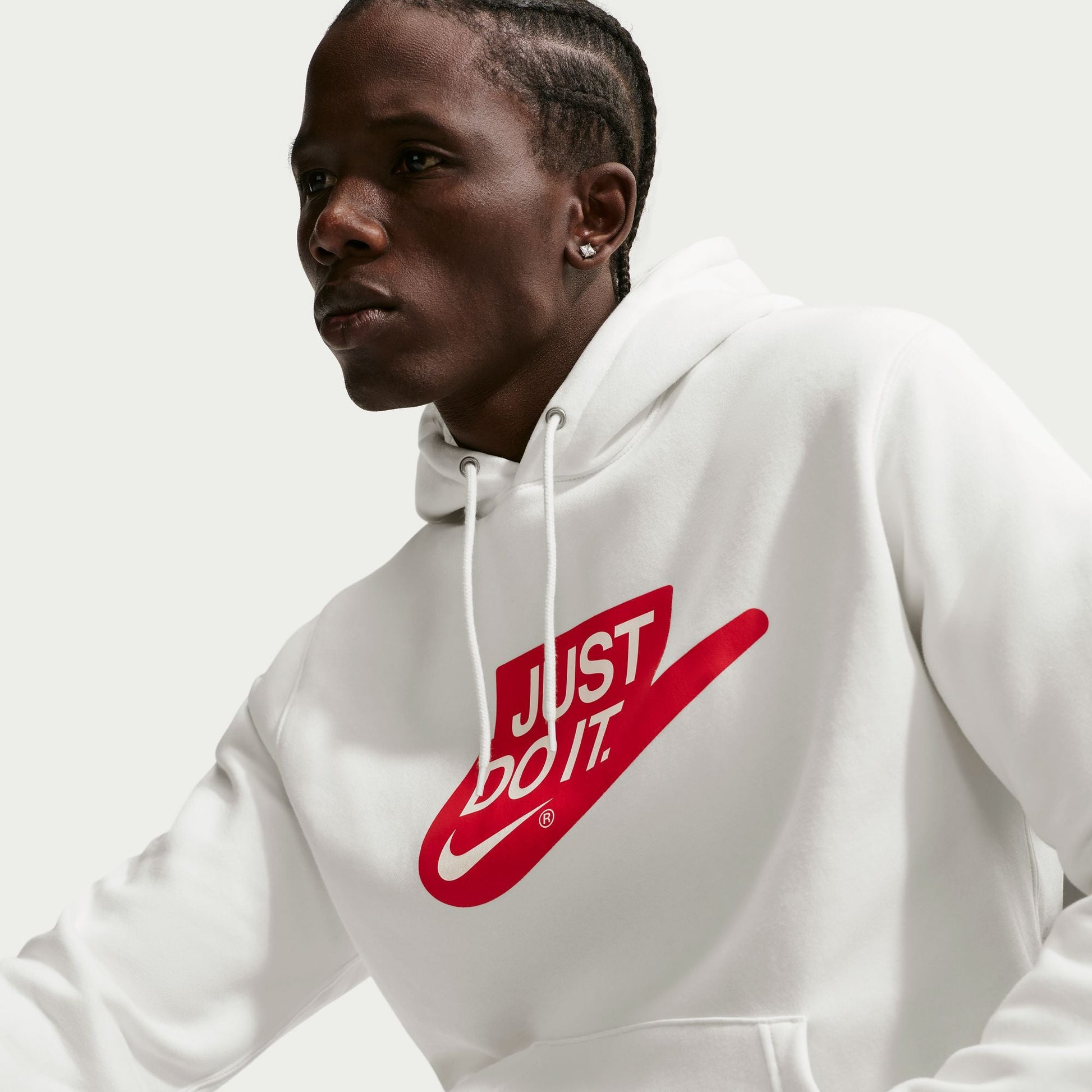 Nike Mens Fleece Hoodie - Sail Denim Exchange