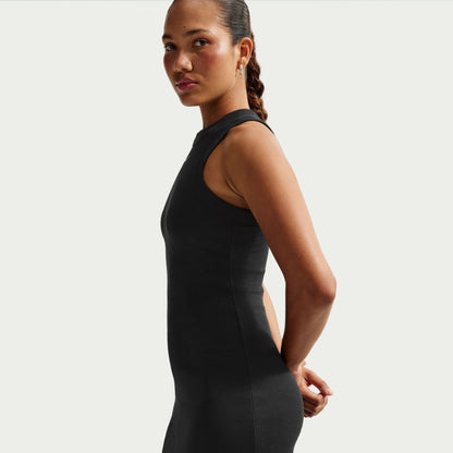 Nike Womens Chill Knit Tight Ribbed Tank Dress - Black Denim Exchange