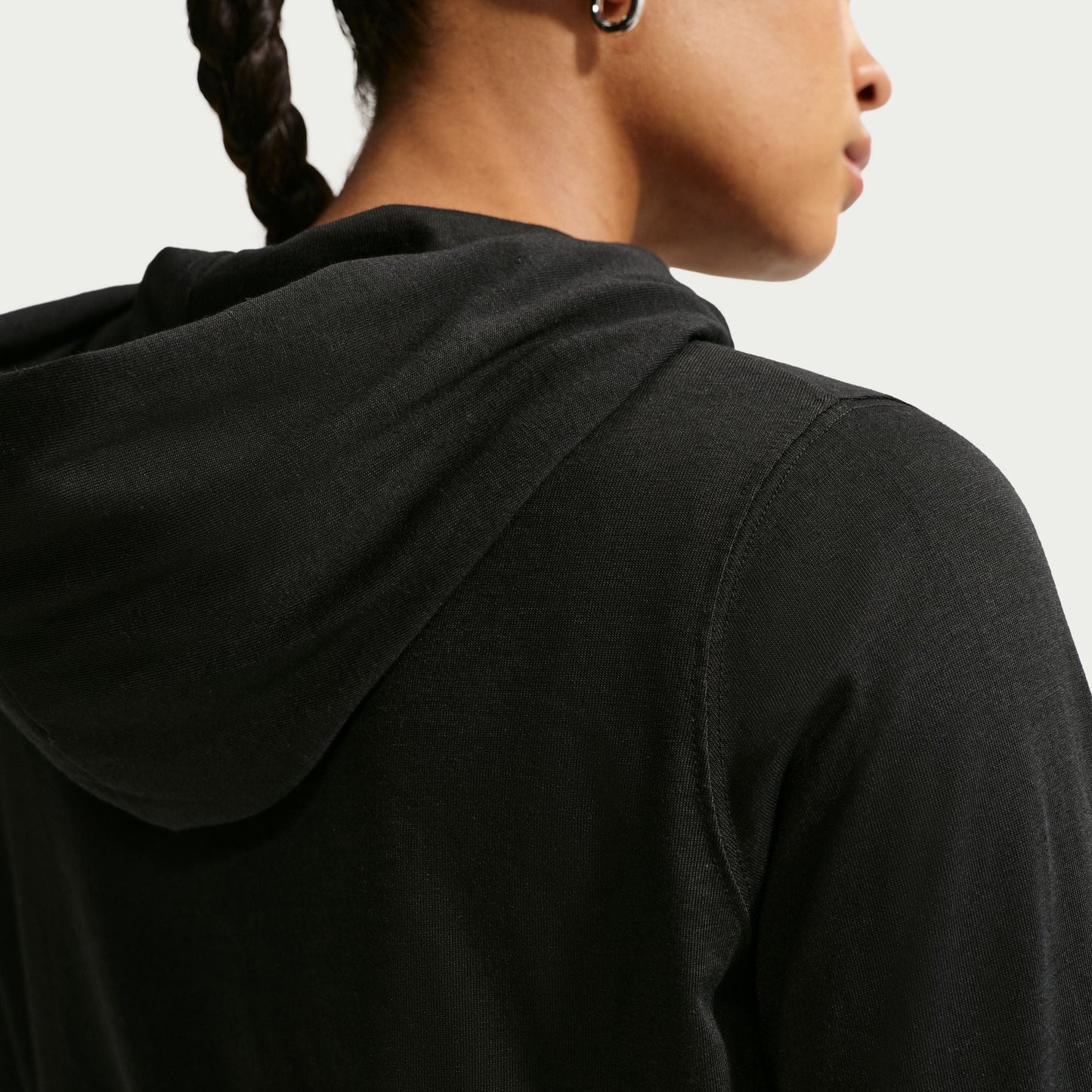 Nike Womens Sportswear Chill Knit Lightweight Hoodie - Black/Chalk Denim Exchange