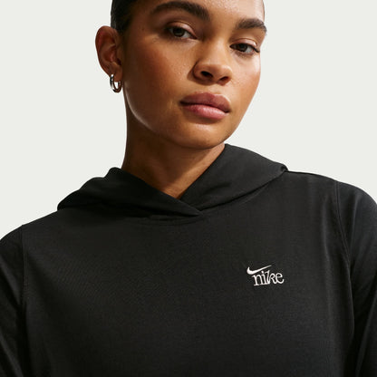 Nike Womens Sportswear Chill Knit Lightweight Hoodie - Black/Chalk Denim Exchange
