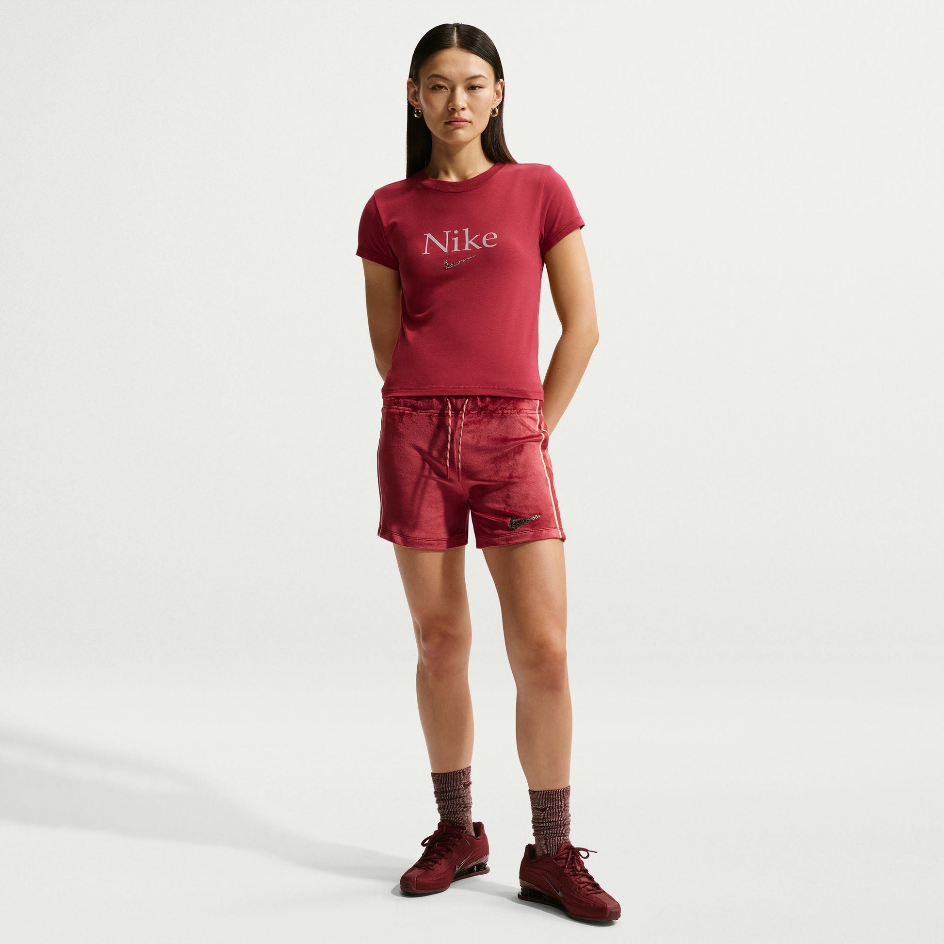 Nike Womens Cropped Tee - Crimson Denim Exchange