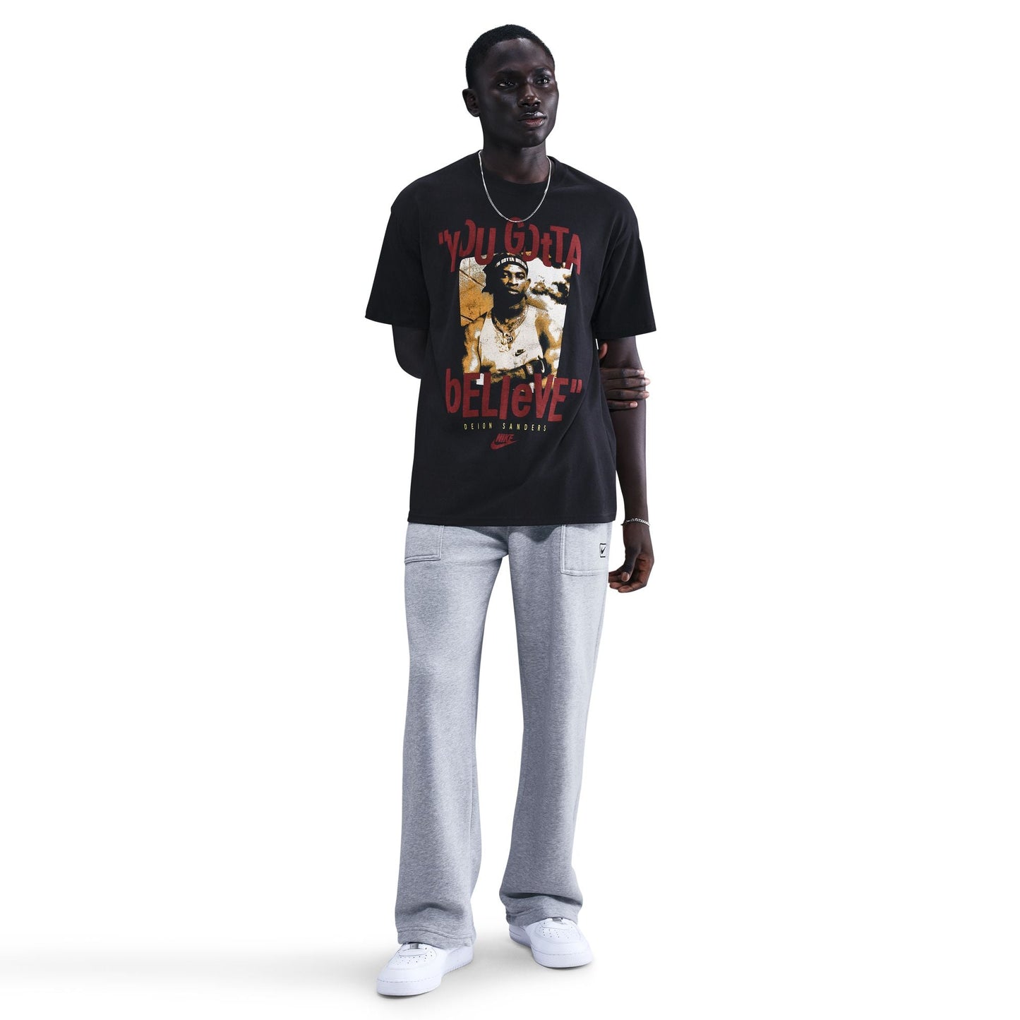 Nike Mens Deion Sanders Believe Tee - Black Denim Exchange
