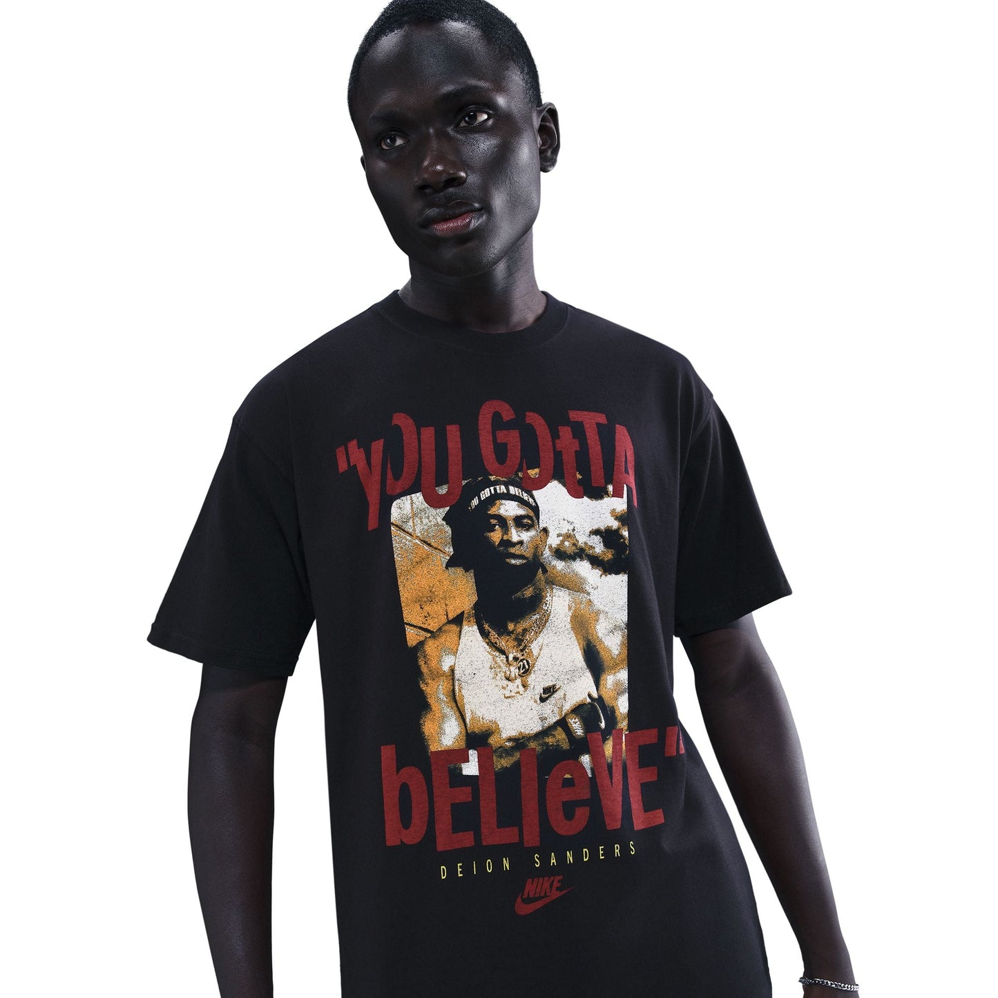 Nike Mens Deion Sanders Believe Tee - Black Denim Exchange