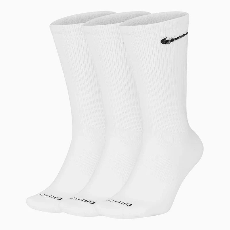 Nike 3-Pack Everyday Plus Lightweight Crew Socks - White Denim Exchange