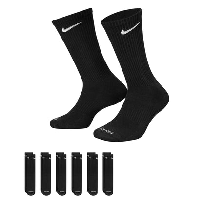 Nike Dri-Fit 6-Pack Cushioned Crew Socks - Black Denim Exchange