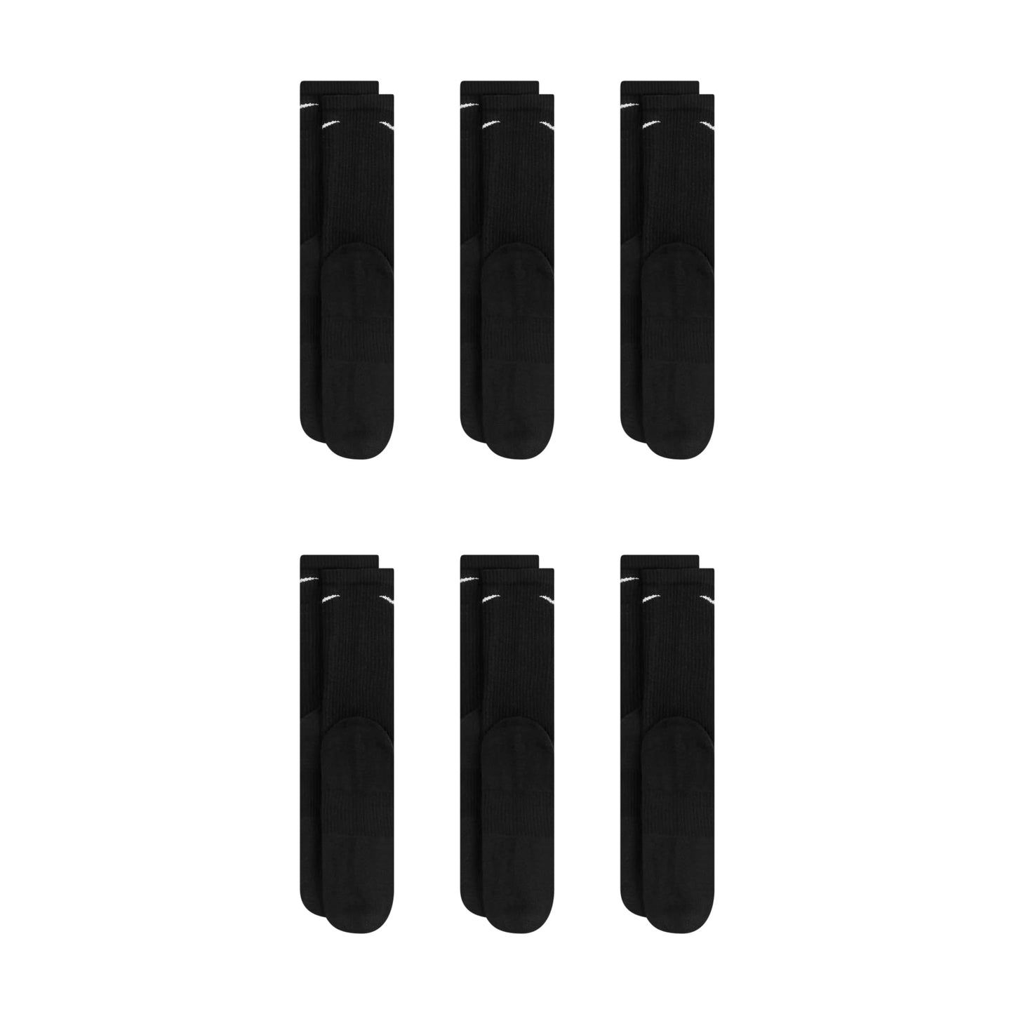 Nike Dri-Fit 6-Pack Cushioned Crew Socks - Black Denim Exchange