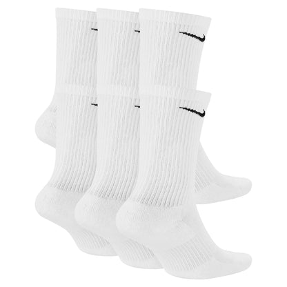 Nike Dri-Fit 6-Pack Cushioned Crew Socks - White Denim Exchange