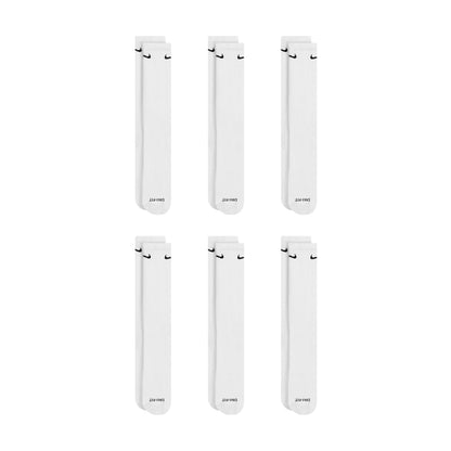 Nike Dri-Fit 6-Pack Cushioned Crew Socks - White Denim Exchange