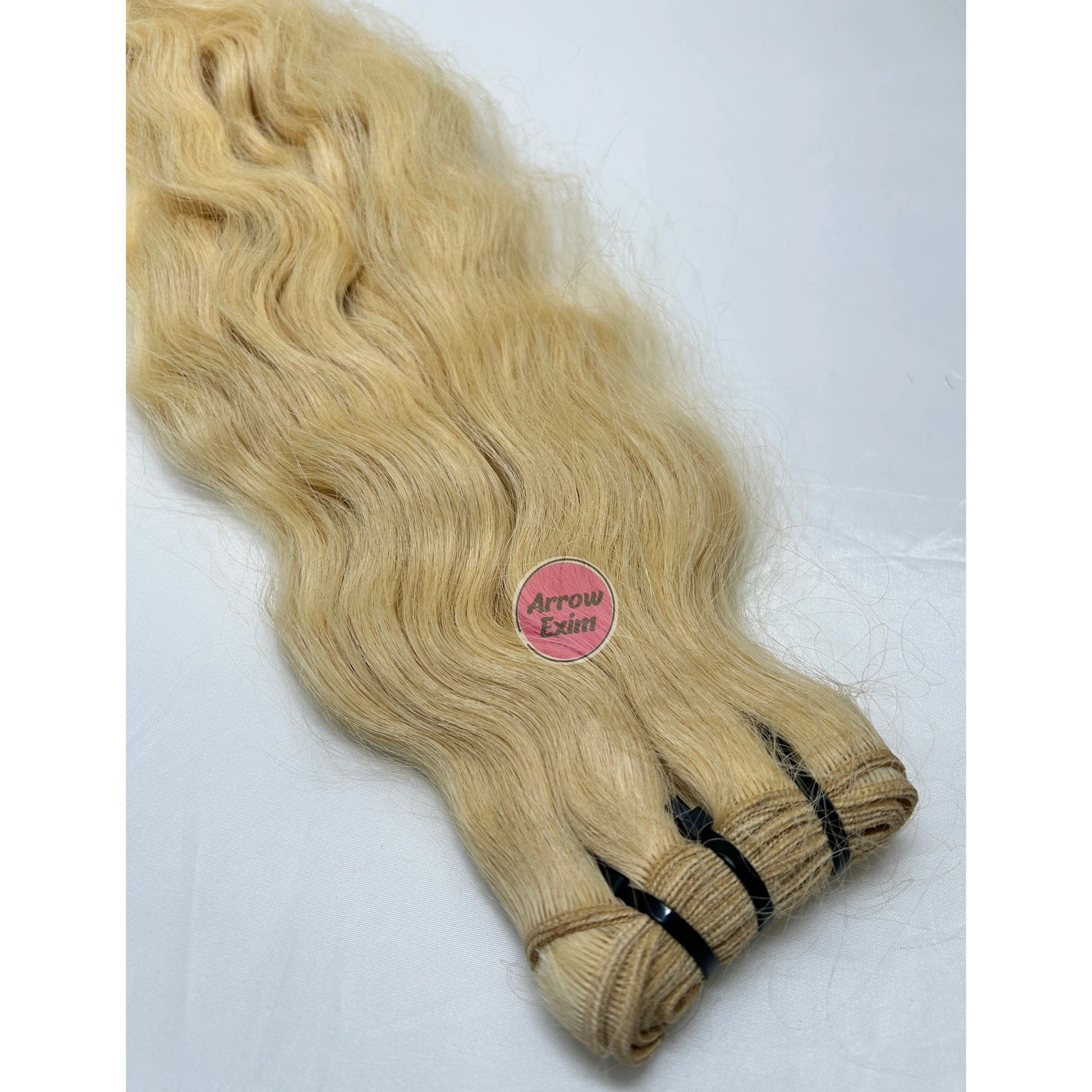 Wholesale 100% Natural Blonde Curly Remy Human Hair Extensions 10A Machine Double Weft Single Drawn Ends Bulk Export Supplier NovaCart