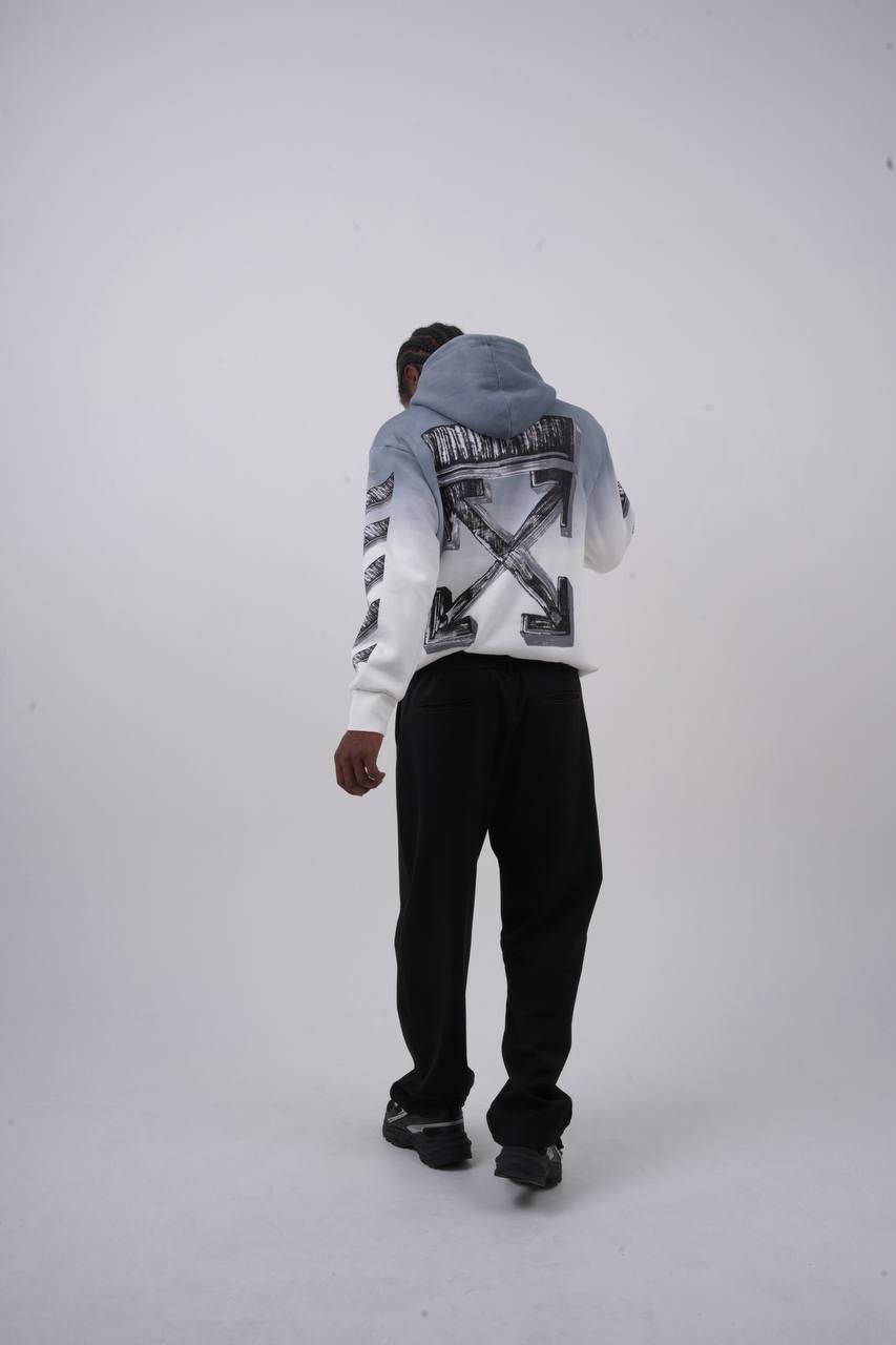 Abstract Geometric Graphic Oversized Hoodie Withinblack