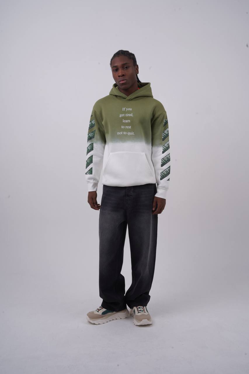 Abstract Geometric Graphic Oversized Hoodie Withinblack