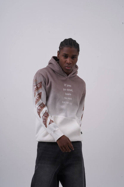Abstract Geometric Graphic Oversized Hoodie Withinblack