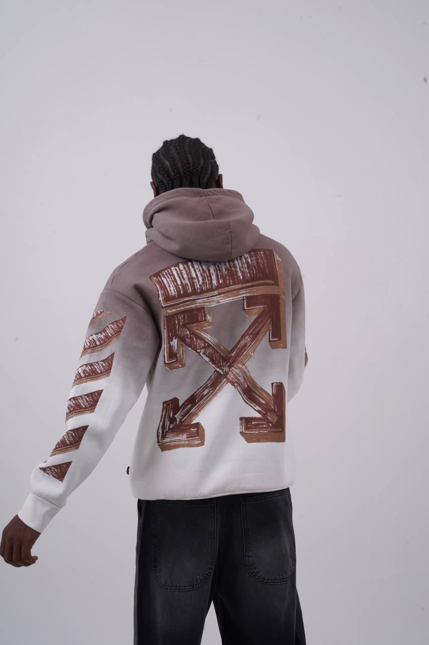 Abstract Geometric Graphic Oversized Hoodie Withinblack