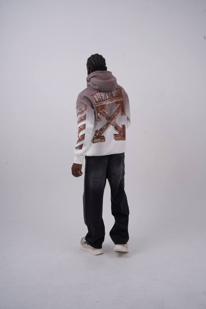 Abstract Geometric Graphic Oversized Hoodie Withinblack