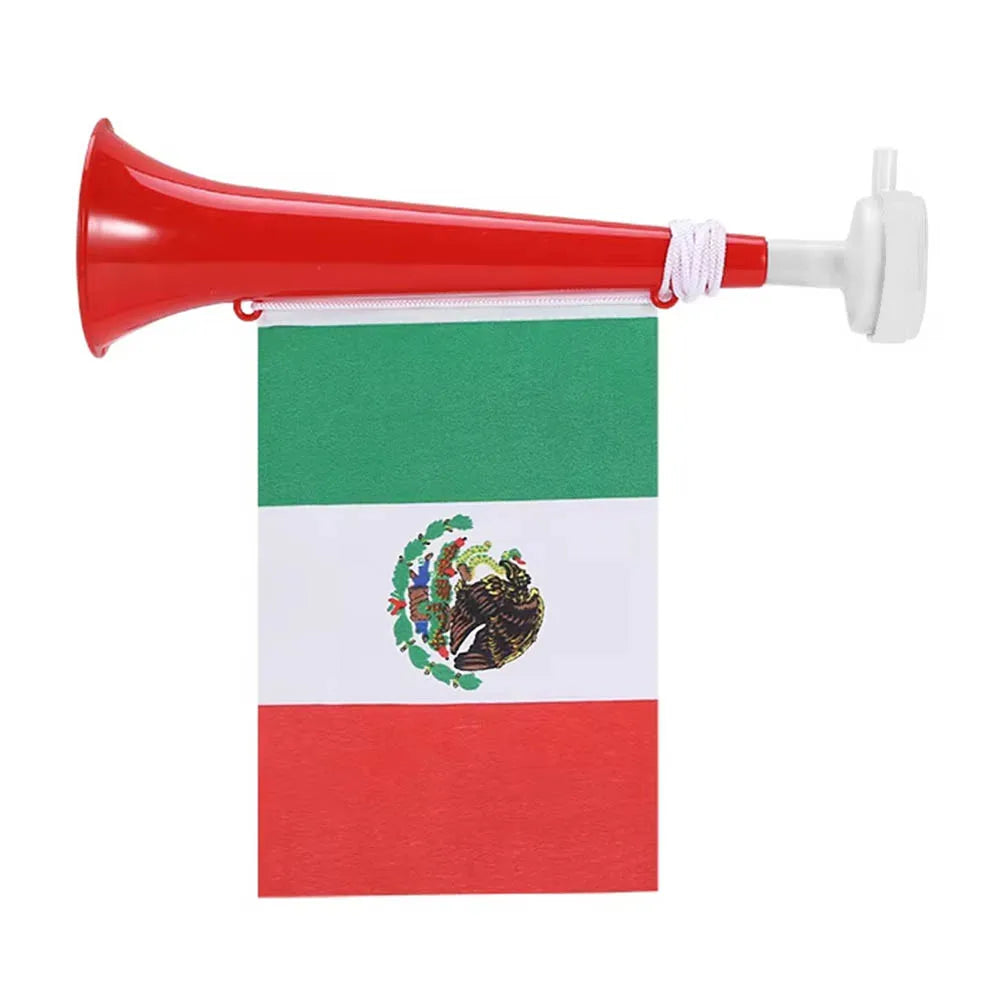 [GDL] Small Plastic Trumpet with Dimples and Mexican Flag 1pc Variety Uses Souvenir 28cm V2101 NovaCart