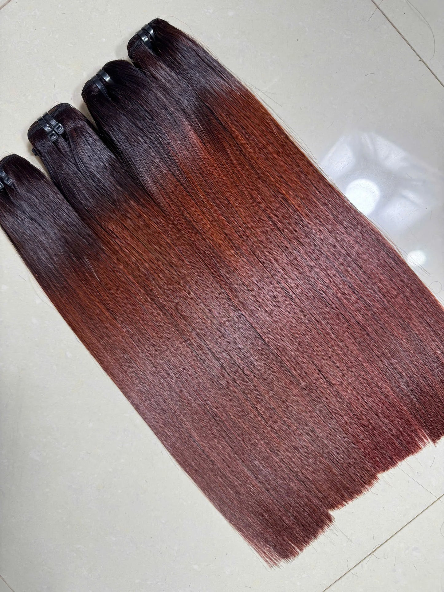 Soft, natural human hair, wholesale from Vietnam, for hair extensions - Tangle-free & Non-shedding, ombre color. NovaCart
