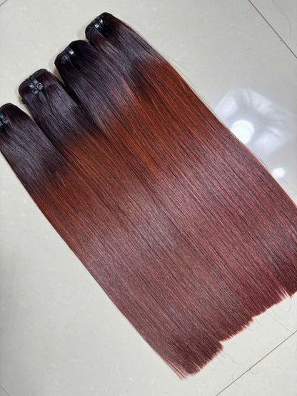 Soft, natural human hair, wholesale from Vietnam, for hair extensions - Tangle-free & Non-shedding, ombre color. NovaCart
