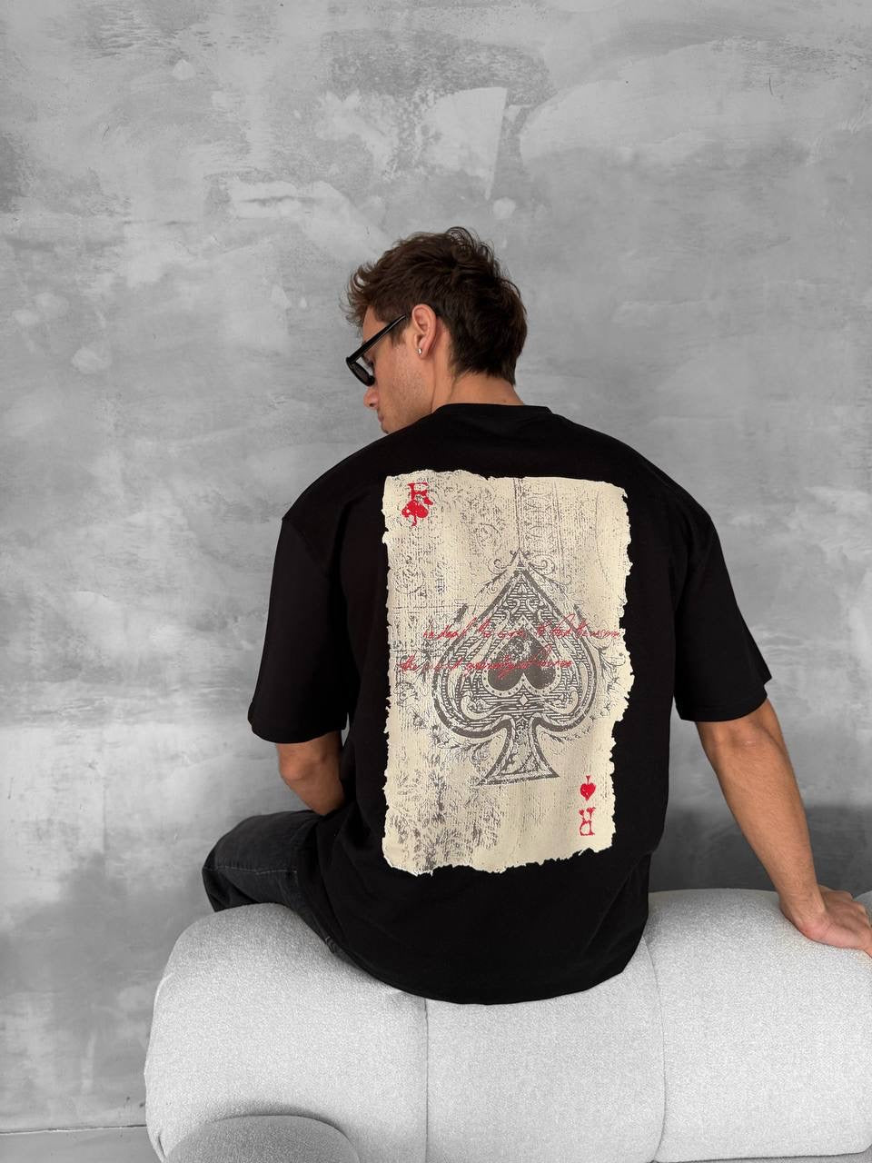 Ace of Spades Graphic T-Shirt – Playing Card Cotton Tee Withinblack