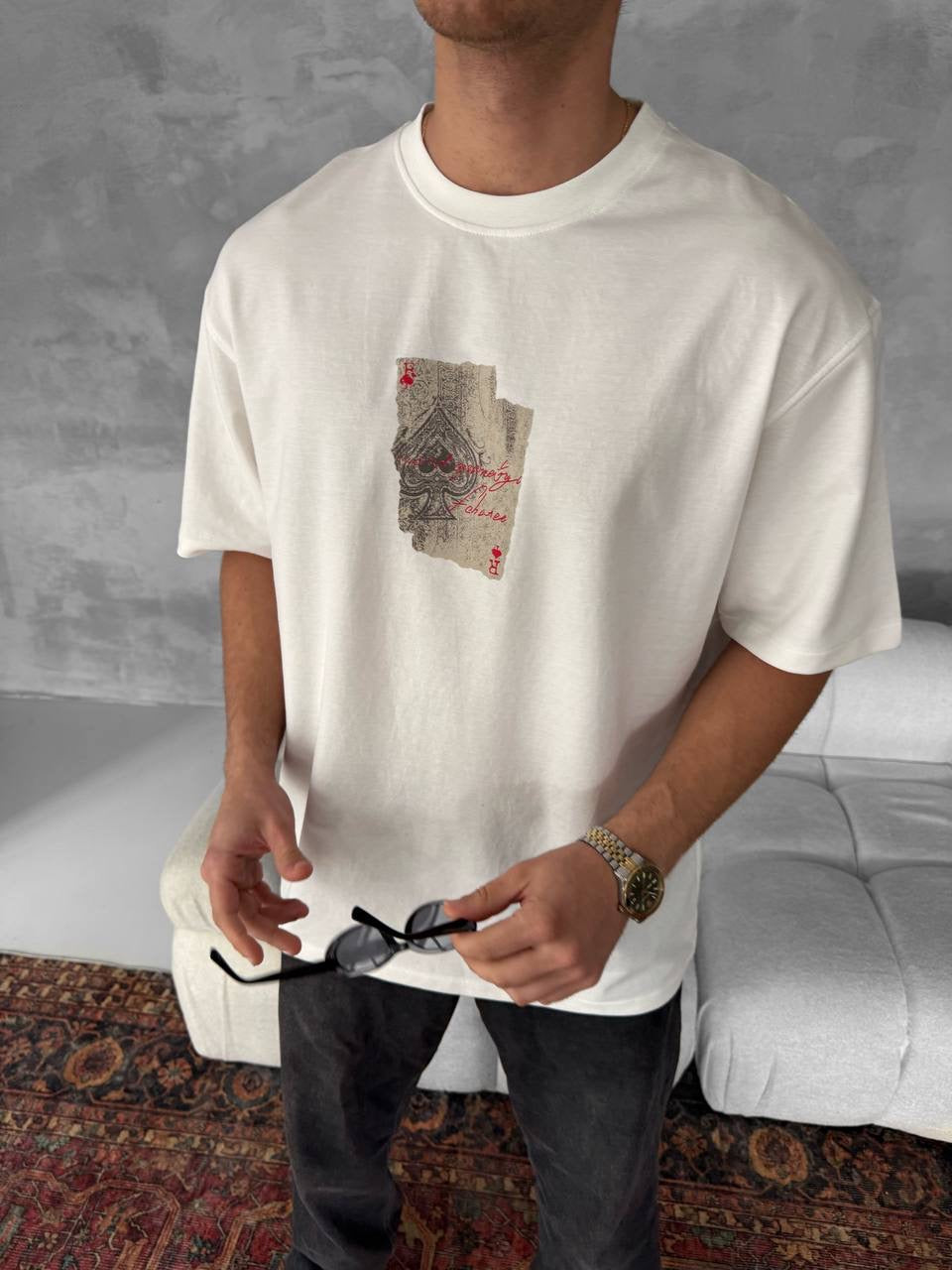 Ace of Spades Graphic T-Shirt – Playing Card Cotton Tee Withinblack