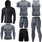 Compression 7 Pieces Sets High Quality Men Quick Dry  Polyester Sports Track Suit Training Sportswear Sports Suit NovaCart