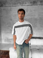 Three Stripes Graphic Cotton Tee – Classic Streetwear T-Shirt Withinblack