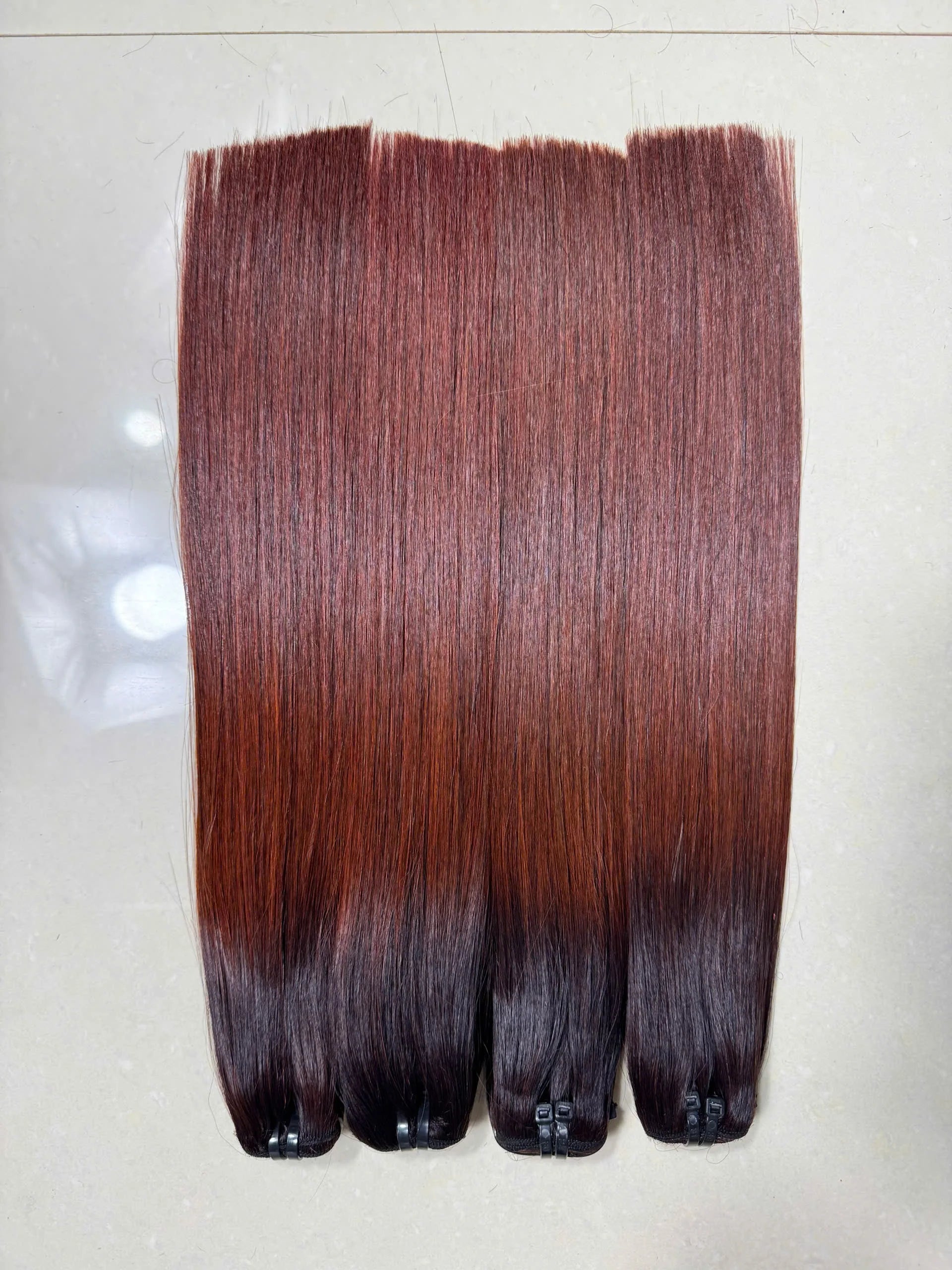 Soft, natural human hair, wholesale from Vietnam, for hair extensions - Tangle-free & Non-shedding, ombre color. NovaCart