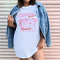 1pcs WHITE Tees Summer Casual Oversized Tee Best Surfing Santa Monica California Womens Retro Style