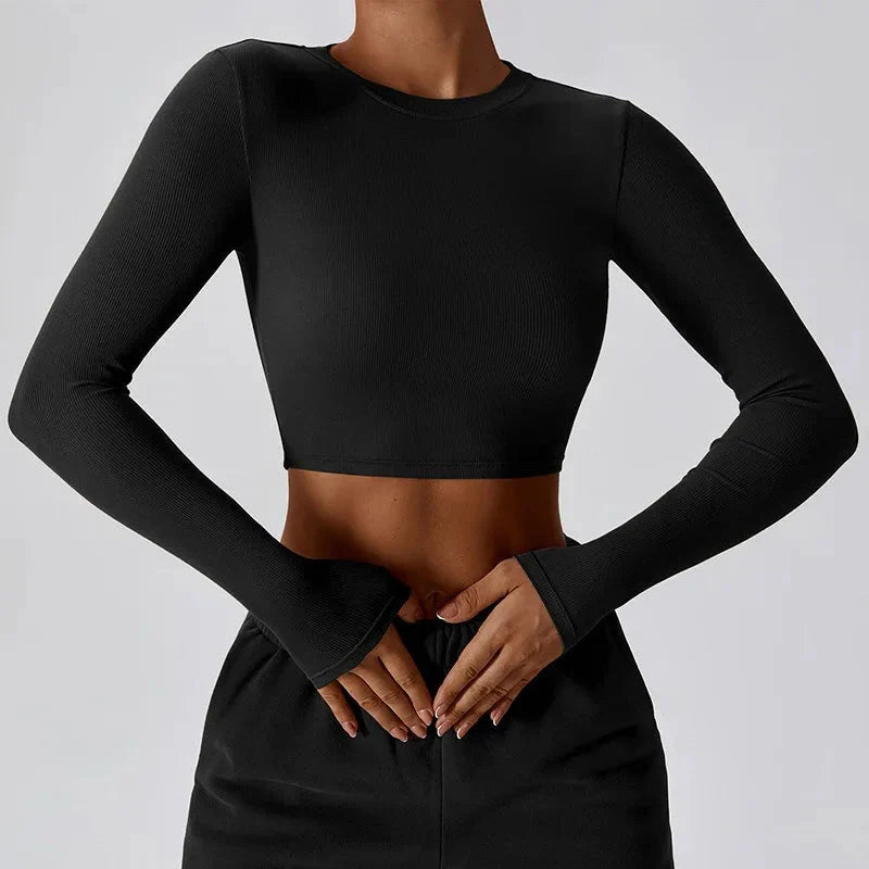 🧘‍♀️ Women’s Slim Fit Long Sleeve Yoga Top FitiqueFit