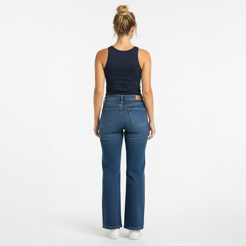 Alexa Navy Scoop Neck Tank Auragen