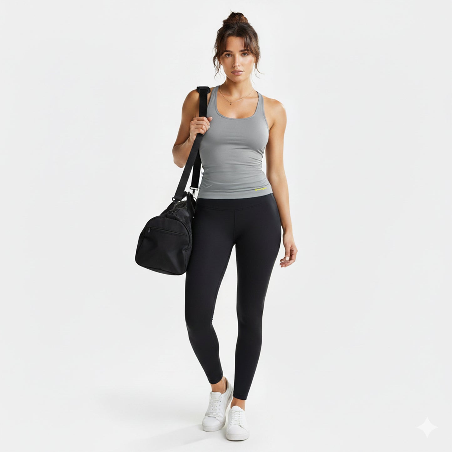 Alexa Grey Scoop Neck Tank Auragen