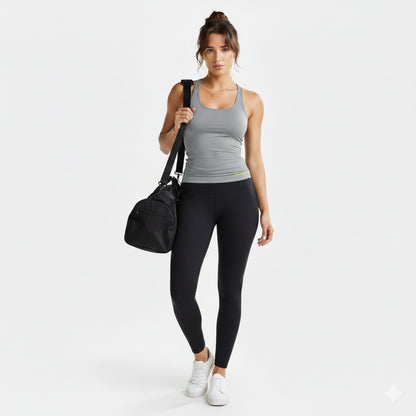 Alexa Grey Scoop Neck Tank Auragen
