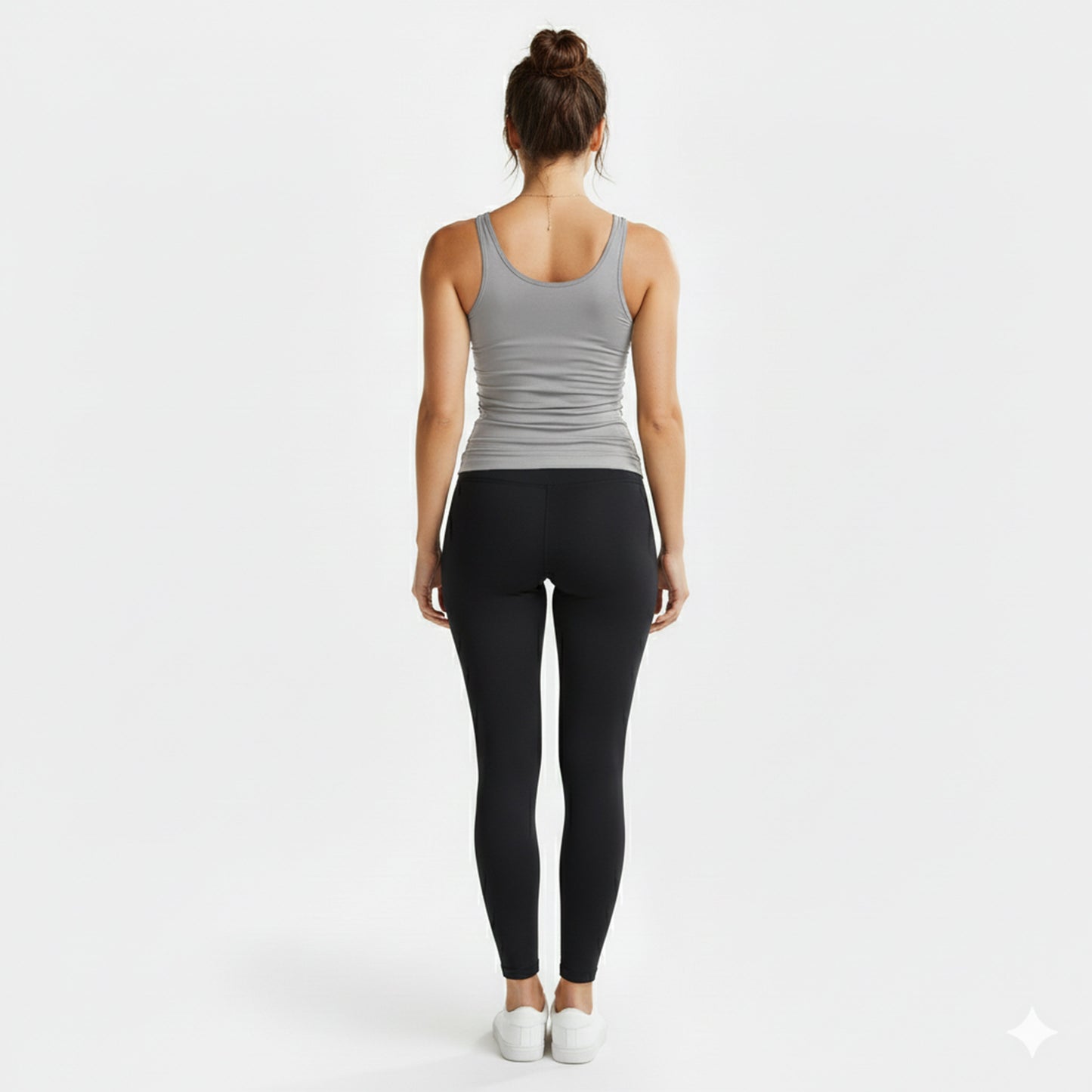 Alexa Grey Scoop Neck Tank Auragen