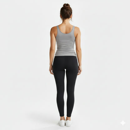 Alexa Grey Scoop Neck Tank Auragen