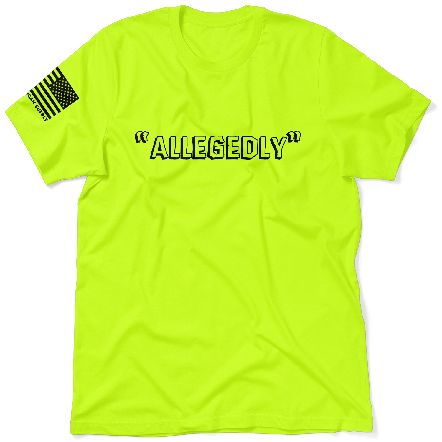 Allegedly - Safety Yellow T-Shirt Armed American Supply
